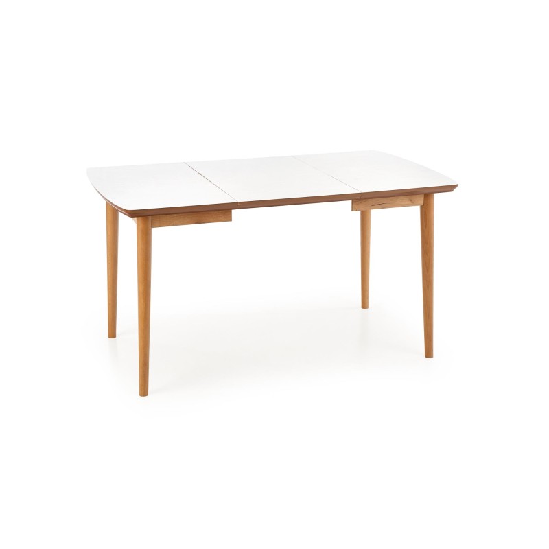 'BARRET Table with Matte White Top and Lefkas Oak Legs' 'BARRET Table with Matte White Top and Lefkas Oak Legs'