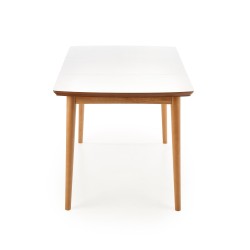 'BARRET Table with Matte White Top and Lefkas Oak Legs' 'BARRET Table with Matte White Top and Lefkas Oak Legs'