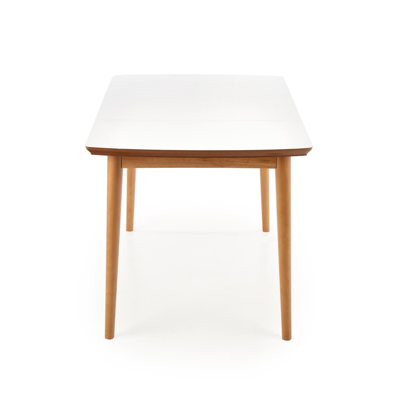 'BARRET Table with Matte White Top and Lefkas Oak Legs' 'BARRET Table with Matte White Top and Lefkas Oak Legs'