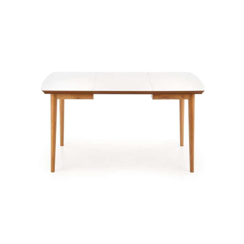 'BARRET Table with Matte White Top and Lefkas Oak Legs' 'BARRET Table with Matte White Top and Lefkas Oak Legs'