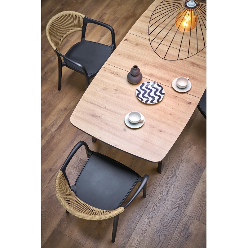 'BARRIL Extendable Table 130-170x80x72 cm Artisan Oak/Black' 'BARRIL Extendable Table 130-170x80x72 cm Artisan Oak/Black'