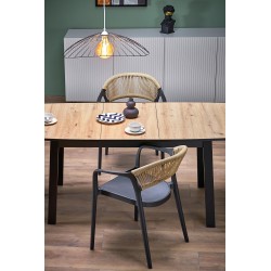 'BARRIL Extendable Table 130-170x80x72 cm Artisan Oak/Black' 'BARRIL Extendable Table 130-170x80x72 cm Artisan Oak/Black'