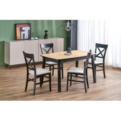 'BARRIL Extendable Table 130-170x80x72 cm Artisan Oak/Black' 'BARRIL Extendable Table 130-170x80x72 cm Artisan Oak/Black'