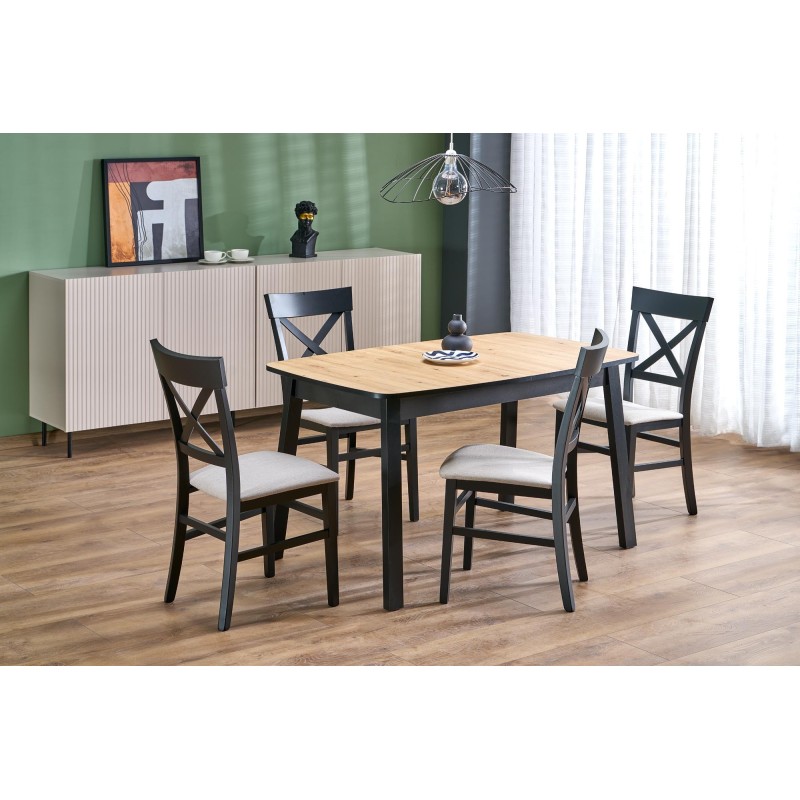 'BARRIL Extendable Table 130-170x80x72 cm Artisan Oak/Black' 'BARRIL Extendable Table 130-170x80x72 cm Artisan Oak/Black'