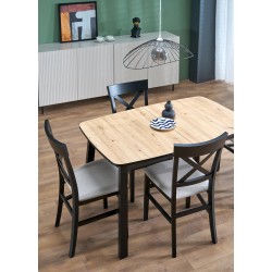 'BARRIL Extendable Table 130-170x80x72 cm Artisan Oak/Black' 'BARRIL Extendable Table 130-170x80x72 cm Artisan Oak/Black'