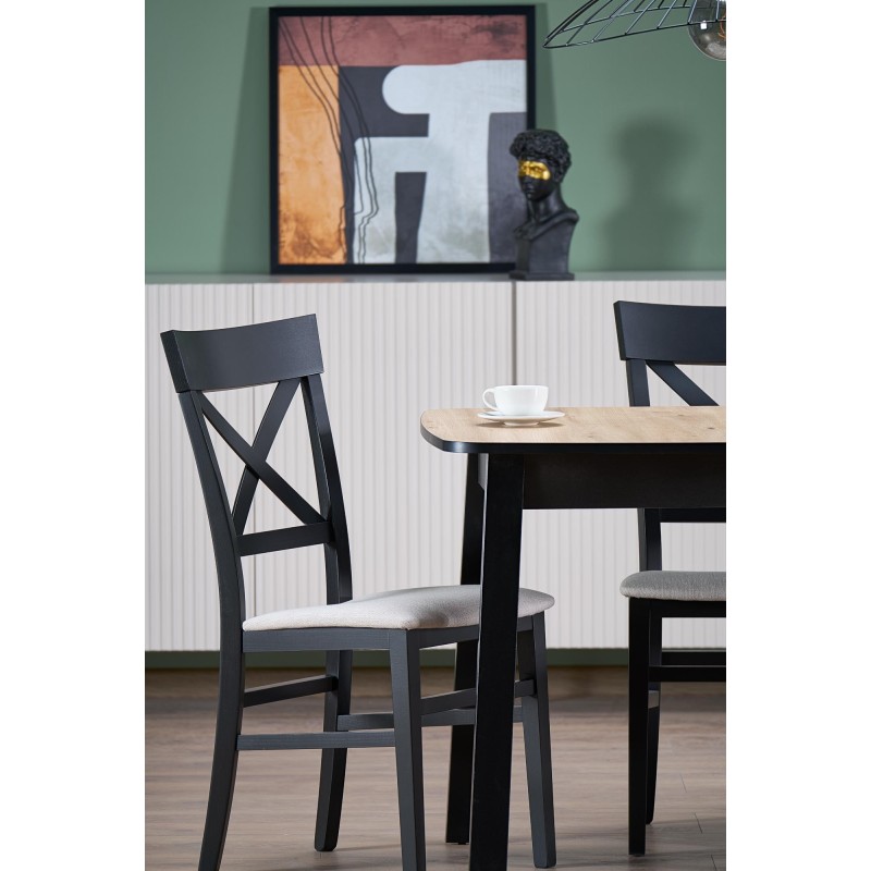 'BARRIL Extendable Table 130-170x80x72 cm Artisan Oak/Black' 'BARRIL Extendable Table 130-170x80x72 cm Artisan Oak/Black'