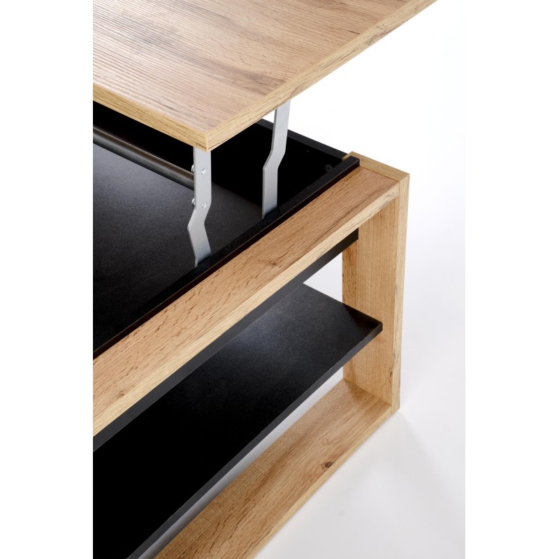'BETTY Lift-Top Coffee Table in Artisan Oak / Black' 'BETTY Lift-Top Coffee Table in Artisan Oak / Black'