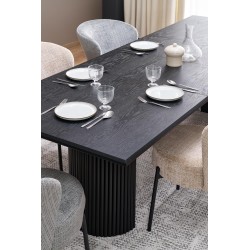 BOLERO stół rozkładany 160-250x90x78 cm dąb naturalny/czarny (3p 1szt) BOLERO stół rozkładany 160-250x90x78 cm dąb naturalny/czarny (3p 1szt)