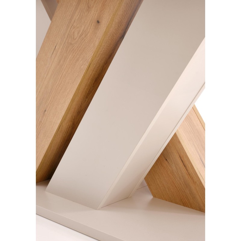 'BRANDON Extendable Table 160-200/90 cm Cashmere/Cremona Oak' 'BRANDON Extendable Table 160-200/90 cm Cashmere/Cremona Oak'