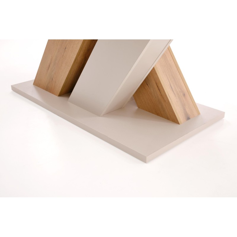 'BRANDON Extendable Table 160-200/90 cm Cashmere/Cremona Oak' 'BRANDON Extendable Table 160-200/90 cm Cashmere/Cremona Oak'