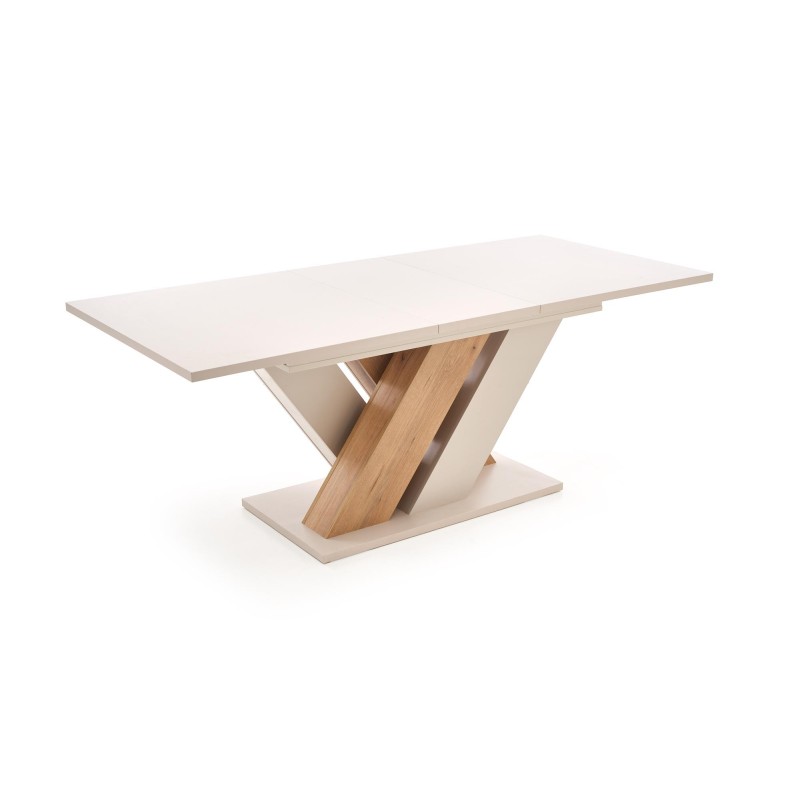 'BRANDON Extendable Table 160-200/90 cm Cashmere/Cremona Oak' 'BRANDON Extendable Table 160-200/90 cm Cashmere/Cremona Oak'