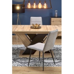 'BRANDON Extendable Table 160-200/90 cm Wotan Oak/Black' 'BRANDON Extendable Table 160-200/90 cm Wotan Oak/Black'