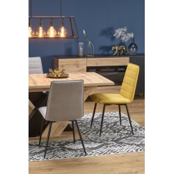 'BRANDON Extendable Table 160-200/90 cm Wotan Oak/Black' 'BRANDON Extendable Table 160-200/90 cm Wotan Oak/Black'