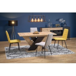 'BRANDON Extendable Table 160-200/90 cm Wotan Oak/Black' 'BRANDON Extendable Table 160-200/90 cm Wotan Oak/Black'