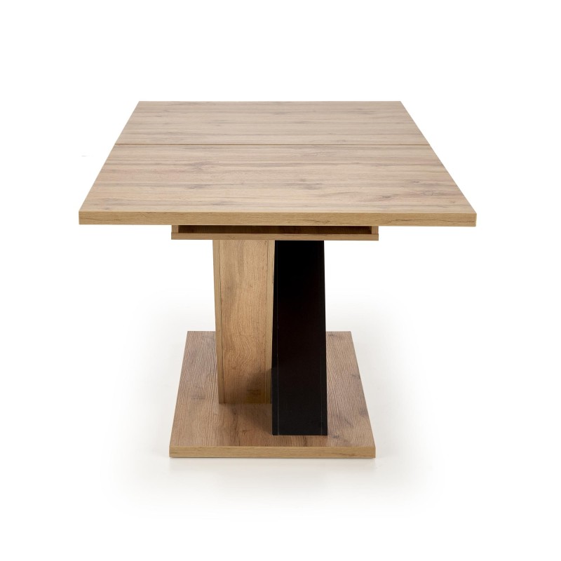 'BRANDON Extendable Table 160-200/90 cm Wotan Oak/Black' 'BRANDON Extendable Table 160-200/90 cm Wotan Oak/Black'