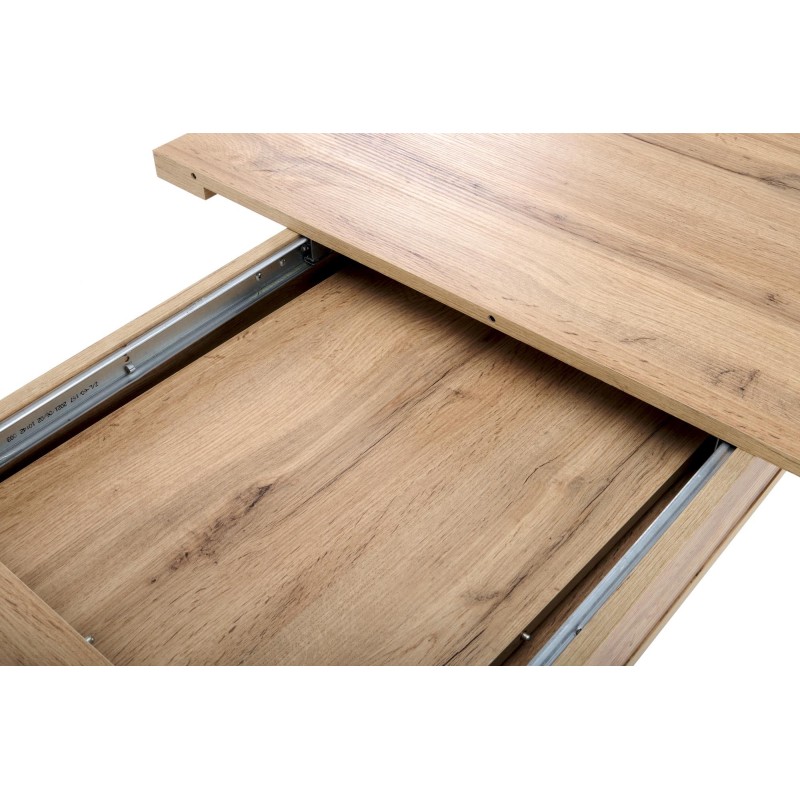 'BRANDON Extendable Table 160-200/90 cm Wotan Oak/Black' 'BRANDON Extendable Table 160-200/90 cm Wotan Oak/Black'