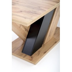 'BRANDON Extendable Table 160-200/90 cm Wotan Oak/Black' 'BRANDON Extendable Table 160-200/90 cm Wotan Oak/Black'