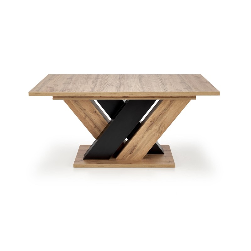 'BRANDON Extendable Table 160-200/90 cm Wotan Oak/Black' 'BRANDON Extendable Table 160-200/90 cm Wotan Oak/Black'