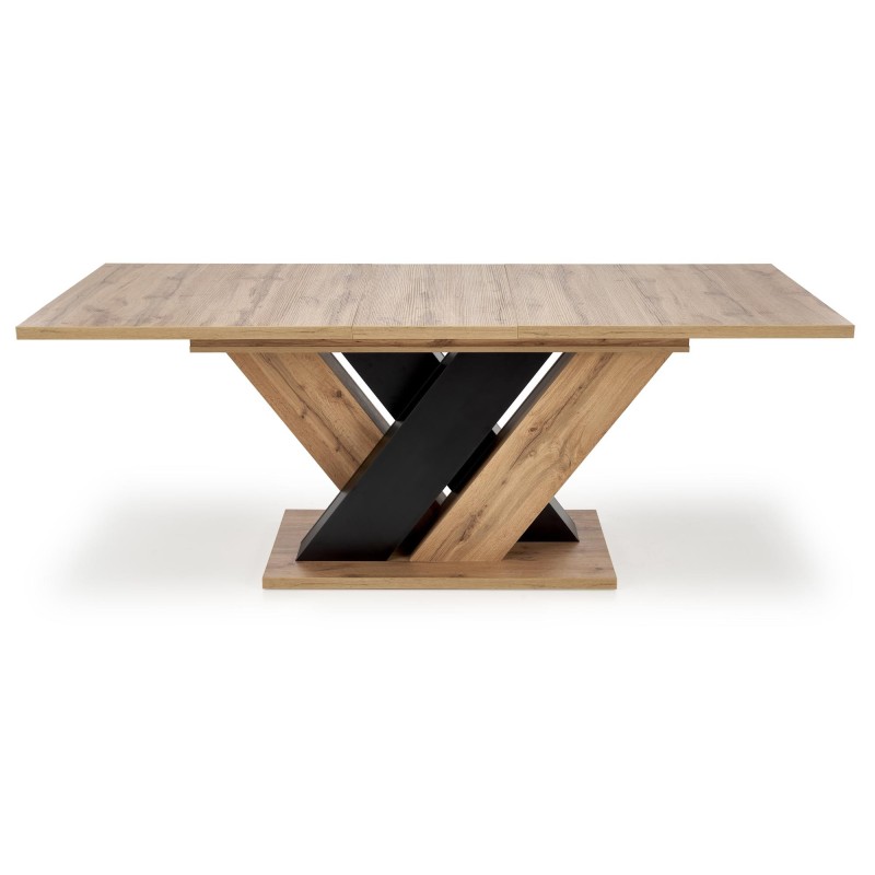 'BRANDON Extendable Table 160-200/90 cm Wotan Oak/Black' 'BRANDON Extendable Table 160-200/90 cm Wotan Oak/Black'