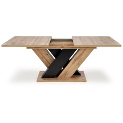 'BRANDON Extendable Table 160-200/90 cm Wotan Oak/Black' 'BRANDON Extendable Table 160-200/90 cm Wotan Oak/Black'
