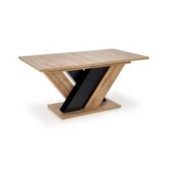 'BRANDON Extendable Table 160-200/90 cm Wotan Oak/Black' 'BRANDON Extendable Table 160-200/90 cm Wotan Oak/Black'