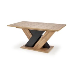 'BRANDON Extendable Table 160-200/90 cm Wotan Oak/Black' 'BRANDON Extendable Table 160-200/90 cm Wotan Oak/Black'