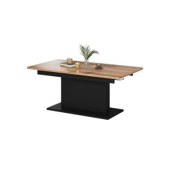 'BUSETTI Bench Top: Wotan Oak, Legs: Black Matte'