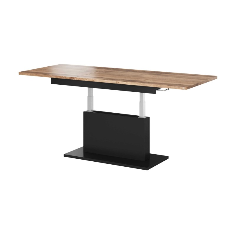 'BUSETTI Bench Top: Wotan Oak, Legs: Black Matte' 'BUSETTI Bench Top: Wotan Oak, Legs: Black Matte'