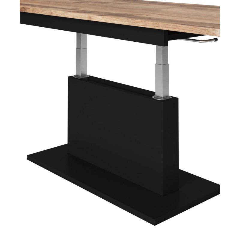 'BUSETTI Bench Top: Wotan Oak, Legs: Black Matte' 'BUSETTI Bench Top: Wotan Oak, Legs: Black Matte'