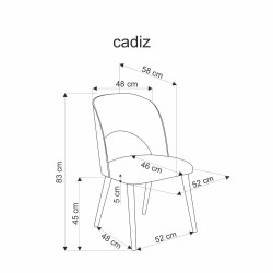 'CADIZ Natural Oak / Ash Chair' 'CADIZ Natural Oak / Ash Chair'