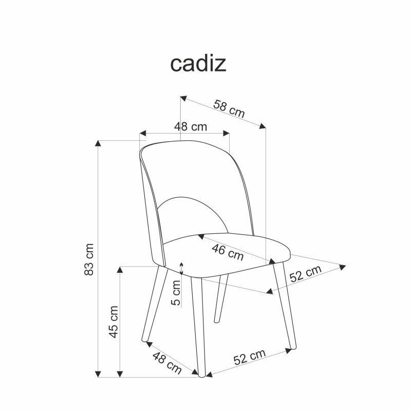 'CADIZ Natural Oak / Ash Chair' 'CADIZ Natural Oak / Ash Chair'