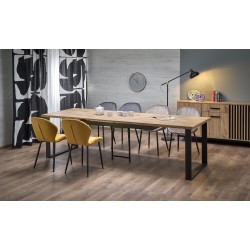 'CANDIDO Extendable Table in Wotan Oak / Black'
