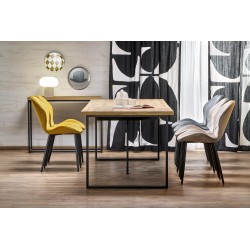 'CANDIDO Extendable Table in Wotan Oak / Black' 'CANDIDO Extendable Table in Wotan Oak / Black'