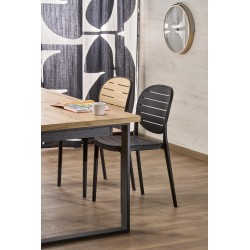 'CANDIDO Extendable Table in Wotan Oak / Black' 'CANDIDO Extendable Table in Wotan Oak / Black'