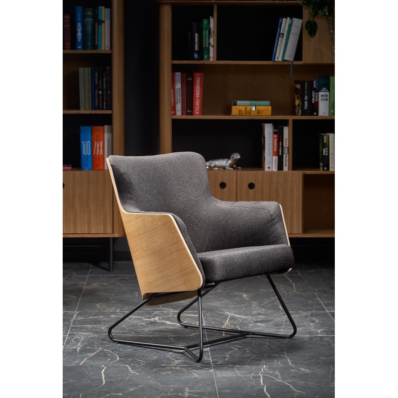 'CHILLOUT Relaxation Armchair Dark Ash / Natural Oak / Black' 'CHILLOUT Relaxation Armchair Dark Ash / Natural Oak / Black'