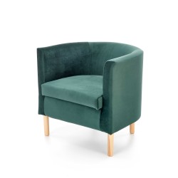 'CLUBBY 2 Relaxation Armchair Dark Green / Natural'