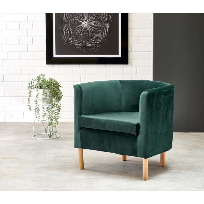 'CLUBBY 2 Relaxation Armchair Dark Green / Natural' 'CLUBBY 2 Relaxation Armchair Dark Green / Natural'
