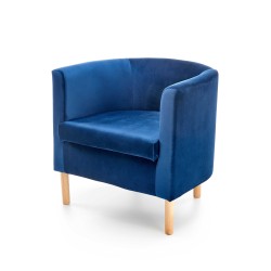 'CLUBBY 2 Navy / Natural Relaxation Armchair'