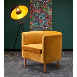'CLUBBY 2 Mustard/Natural Relaxation Armchair'