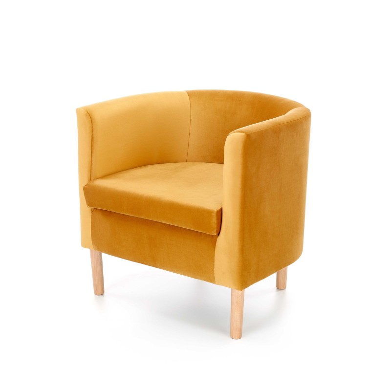 'CLUBBY 2 Mustard/Natural Relaxation Armchair' 'CLUBBY 2 Mustard/Natural Relaxation Armchair'