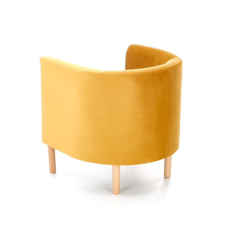 'CLUBBY 2 Mustard/Natural Relaxation Armchair' 'CLUBBY 2 Mustard/Natural Relaxation Armchair'