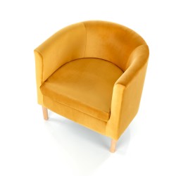 'CLUBBY 2 Mustard/Natural Relaxation Armchair' 'CLUBBY 2 Mustard/Natural Relaxation Armchair'