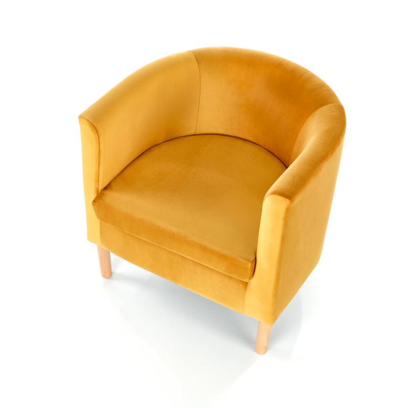 'CLUBBY 2 Mustard/Natural Relaxation Armchair' 'CLUBBY 2 Mustard/Natural Relaxation Armchair'