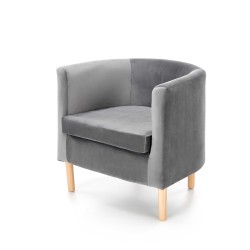 'CLUBBY 2 Relaxation Armchair in Ash Grey / Natural'