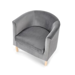 'CLUBBY 2 Relaxation Armchair in Ash Grey / Natural' 'CLUBBY 2 Relaxation Armchair in Ash Grey / Natural'