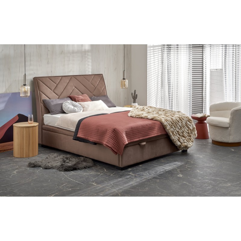 'CONTINENTAL 1 Bed 160 - Beige Upholstery Monolith 09' 'CONTINENTAL 1 Bed 160 - Beige Upholstery Monolith 09'