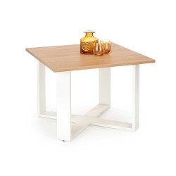 'CROSS Coffee Table in Golden Oak/White Color'