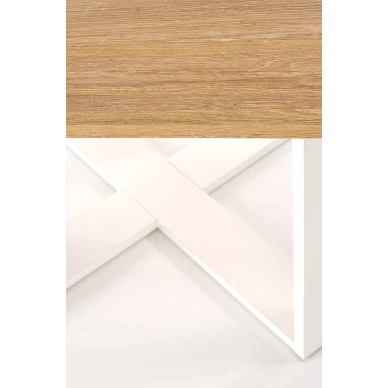 'CROSS Coffee Table in Golden Oak/White Color' 'CROSS Coffee Table in Golden Oak/White Color'