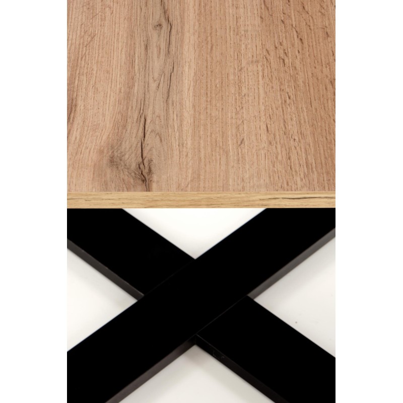 'CROSS Coffee Table in Wotan Oak/Black Color' 'CROSS Coffee Table in Wotan Oak/Black Color'