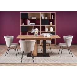 'DOLOMIT Extendable Wotan Oak Table - Black'